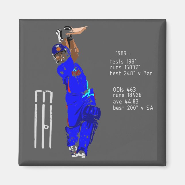 Sachin Tendulkar Fridge Magnet (Framsidan)