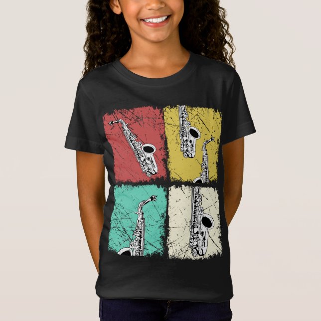 Sachophonist Gift Manar Women Jazz Music Saxophone T Shirt (Framsida)