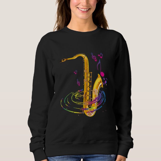 Sachophonist Jazz Saxophone Instrumentalist T Shirt (Framsida)