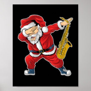 Sachophonist Jultomten Saxophone Jazz och Blues M Poster