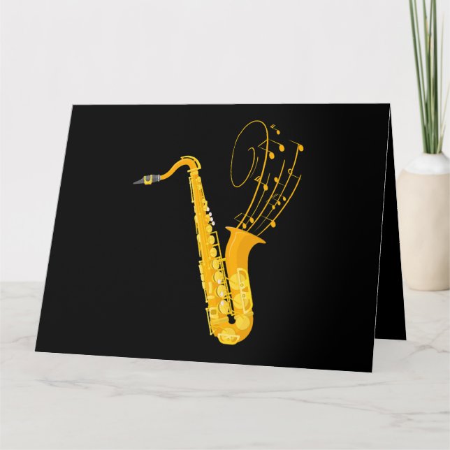 Sachophonist Musik noter Jazz Musician Saxophone Kort (Framsida)