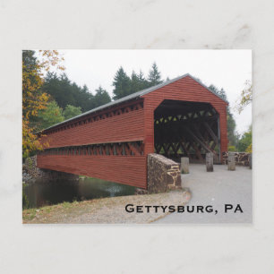 Sachs Covered Bridge nära Gettysburg PA Vykort