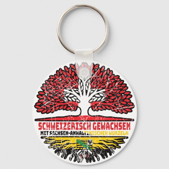 Sachsen-Anhalt Schweizer Schweiz Baum Nyckelring (Framsida)