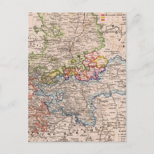 Sachsen Anhalt Vykort (Framsida)