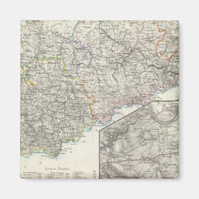 Sachsen, Dresden Tyskland Magnet (Framsidan)