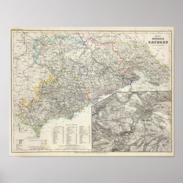 Sachsen, Dresden Tyskland Poster (Framsidan)