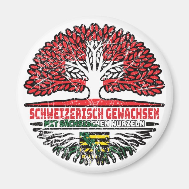 Sachsen Sächsisch Schweizer Schweiz Baum Wurzel Magnet (Framsidan)