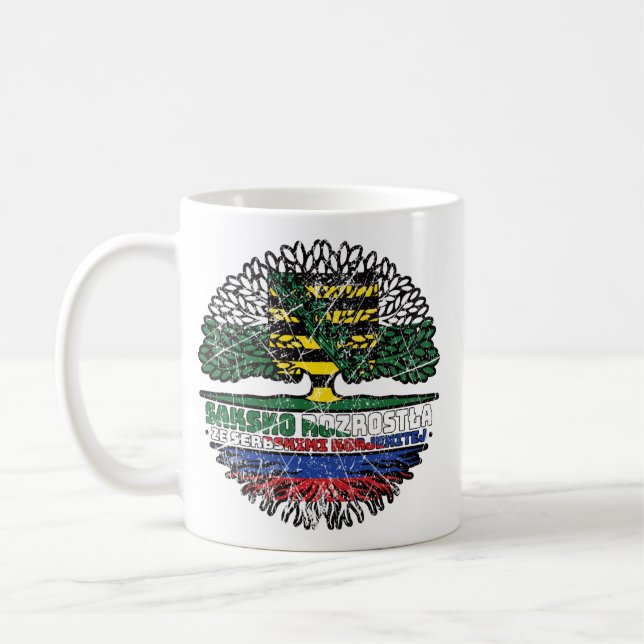 Sachsen Sächsisch Sorbisch Sorben Baum Wurzel Kaffemugg (Vänster)