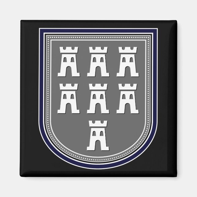 Sachsen Wappen Magnet (Framsidan)