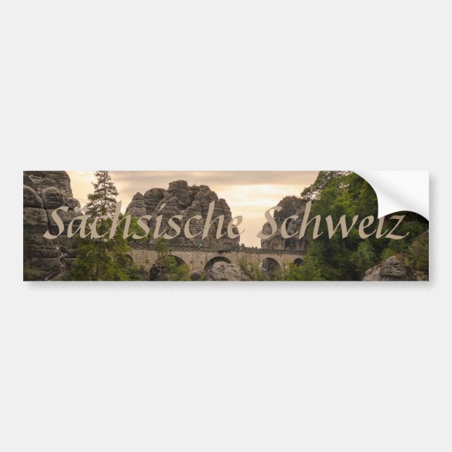 Sächsische Schweiz Bastei souvenirfoto Bildekal (Framsidan)