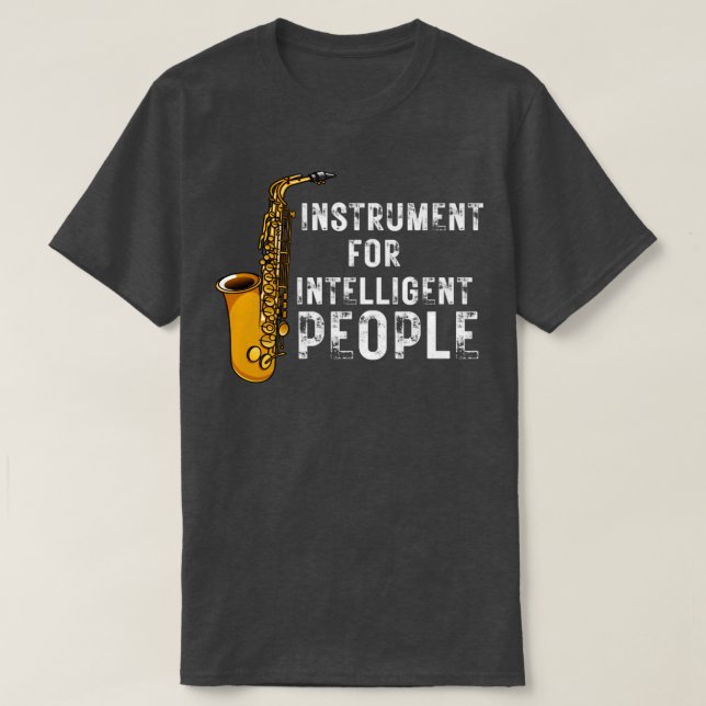 Sachsofon-instrument för intelligenta människor1 t shirt (Design framsida)