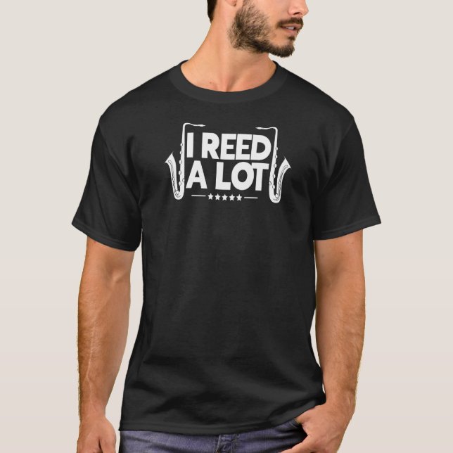 Sachsofonister, jag har läst mycket saxofon t shirt (Framsida)