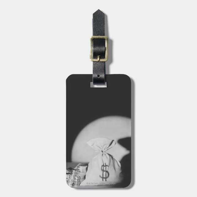 Säck av pengar bagagebricka (Vertikal Framsida)