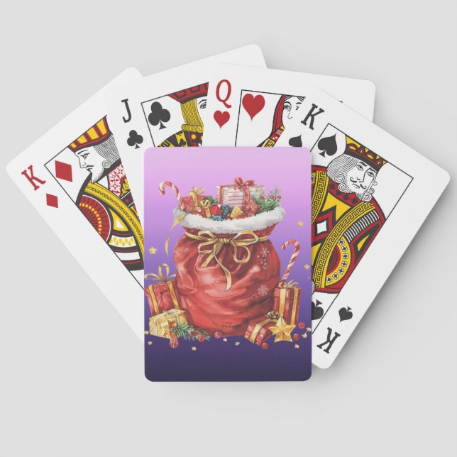 Sack med Presenter i julklapp Casinokort (Baksidan)