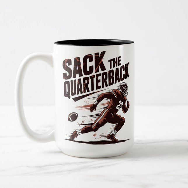 Sack The Quarterback Två-Tonad Mugg (Vänster)