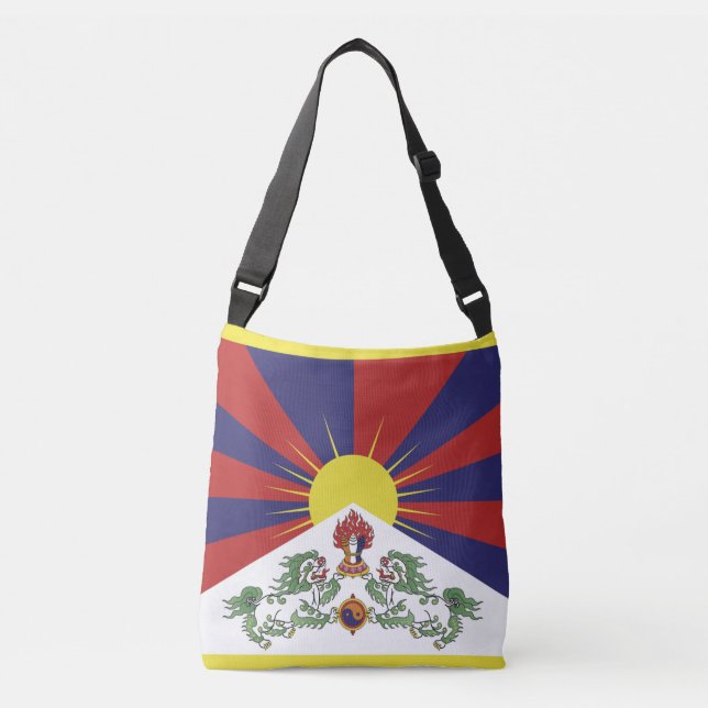 Säckar i Tibetanska Flagga & Tibet mode / Himalaya Axelväska (Framsida)