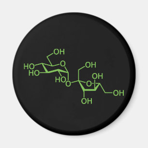 Sackaros Sockermolekyl Kemiskt Diagram Magnet