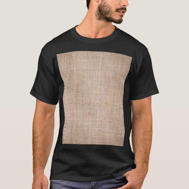 Sackduk, vävt struktur-bakgrund. t shirt (Framsida)