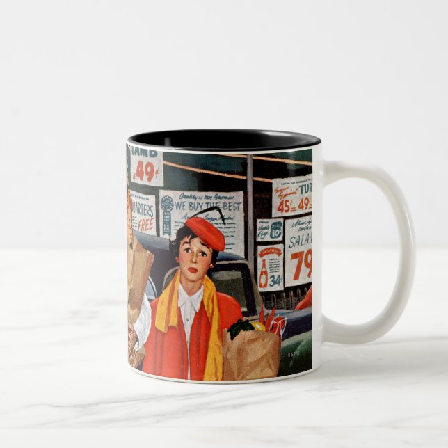 Säckfullt av besvärar Två-Tonad mugg (Höger)