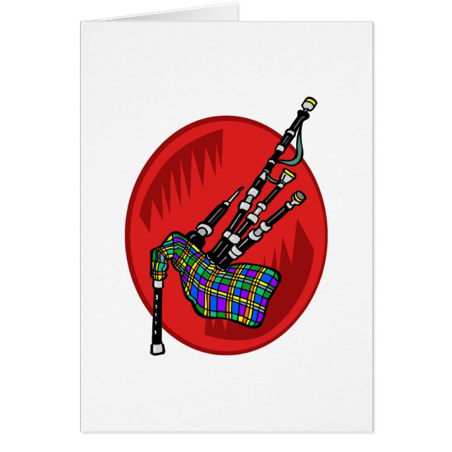 Säckpipa Hälsningskort (Framsidan)