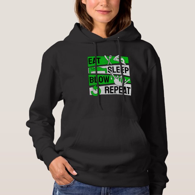 Säckpipa Säckpipor Äta Sova Blås Upprepa T Shirt (Framsida)