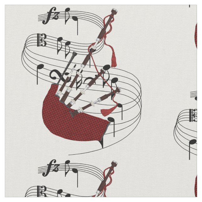 Säckpipa Tyg (Närbild)