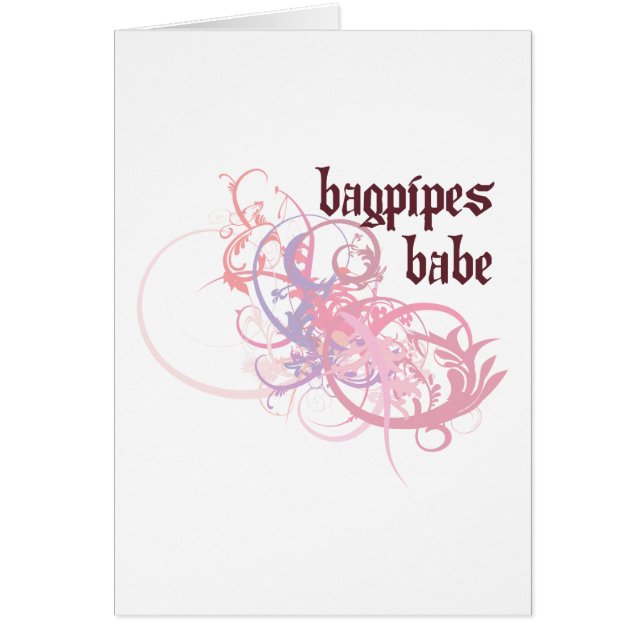 SäckpipaBabe Hälsningskort (Framsidan)