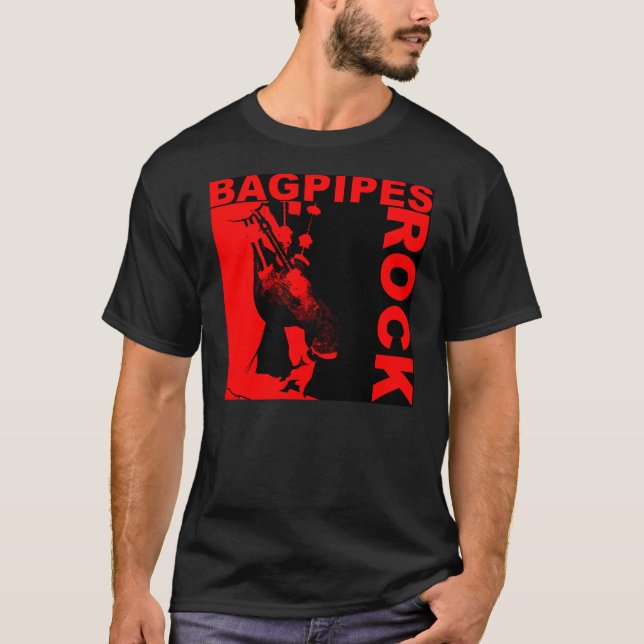 Säckpipe- stenutslagsplatsskjorta t-shirt (Framsida)
