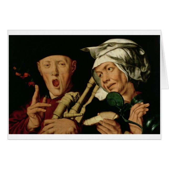 Säckpipeblåsaren Hälsningskort (Framsidan Horizontal)