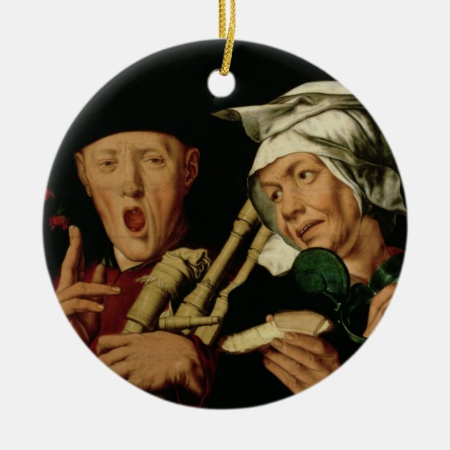 Säckpipeblåsaren Julgransprydnad Keramik (Framsidan)