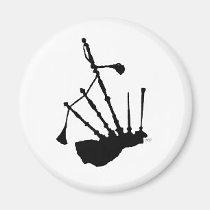 Säckpipor Silhuett Magnet