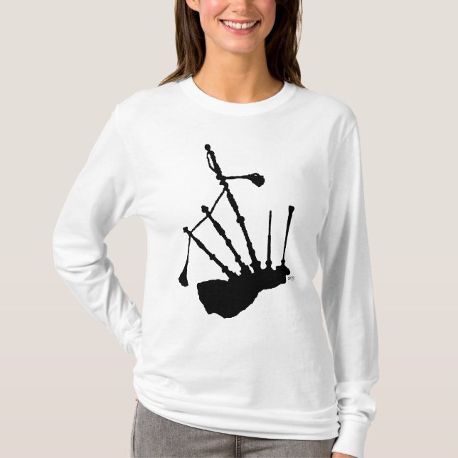 Säckpipor Silhuett T-shirt (Framsida)