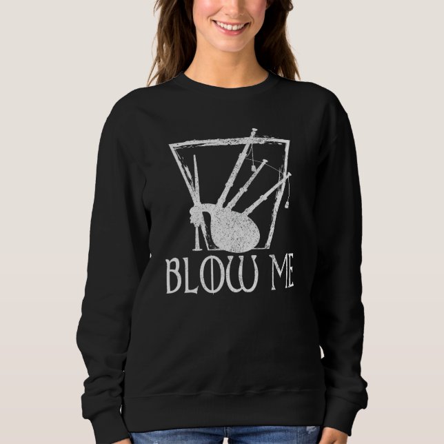 Säckpipspraktik för blåsmig t shirt (Framsida)