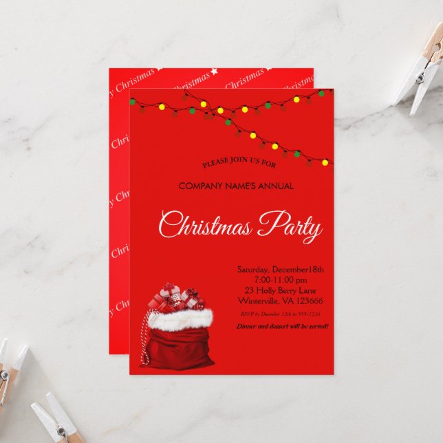 Sackpresenter, lampinbjudan inbjudningar (Fram/Back In Situ)