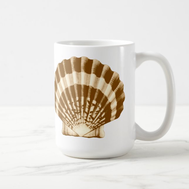 Säckskal - brun och beige kaffemugg (Höger)