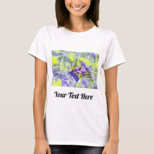 Säckskal i havsblå lila, vattenfärgning t shirt