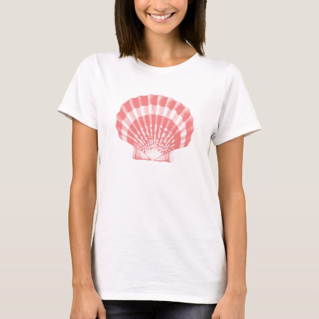 Säckskal - korall rosa och vit t shirt (Framsida)