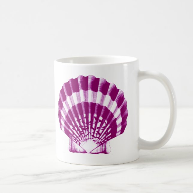 Säckskal - lila och vitt kaffemugg (Höger)