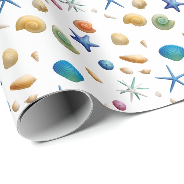 Säckskal och avfall från havsviken, havsviken och  presentpapper (Rullad Hörn)