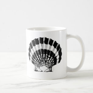Säckskal - svart och vitt kaffemugg