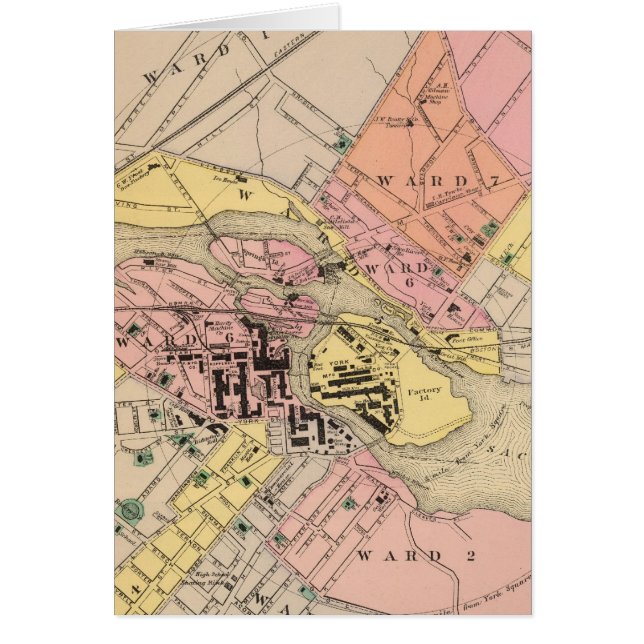 Saco, Biddeford Hälsningskort (Framsidan)