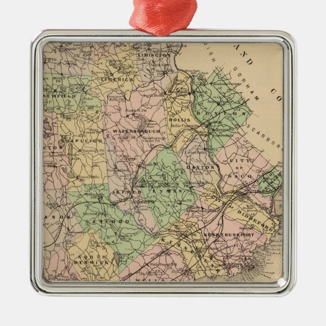 Saco, Biddeford Julgransprydnad Metall (Framsidan)