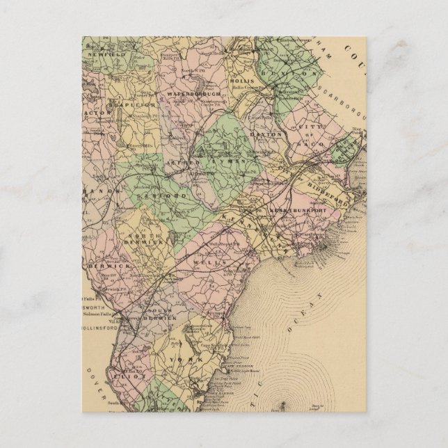 Saco, Biddeford Vykort (Framsida)