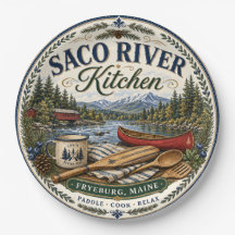 Saco River Fryeburg Maine Köks Melamin Tallrik