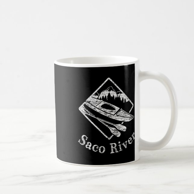 Saco River Kayak Kayaking Boating Rapids Canoe Pad Kaffemugg (Höger)