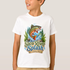 Saco River Splash Fryeburg Maine Barntröja T Shirt