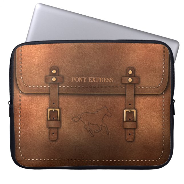 Sacoche aspect cuir du Pony Express Laptop Fodral (Framsidan)