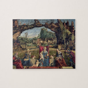 Sacra Conversazione, c.1500 (olja på panel) (för Pussel