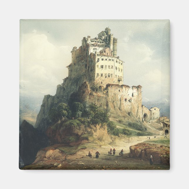Sacra di San Michele kloster Alpin konst Magnet (Framsidan)