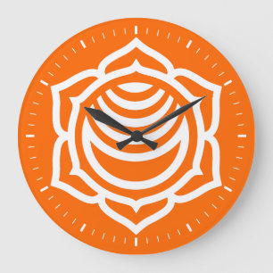 Sacral Chakra Energy Wall Clock Stor Klocka